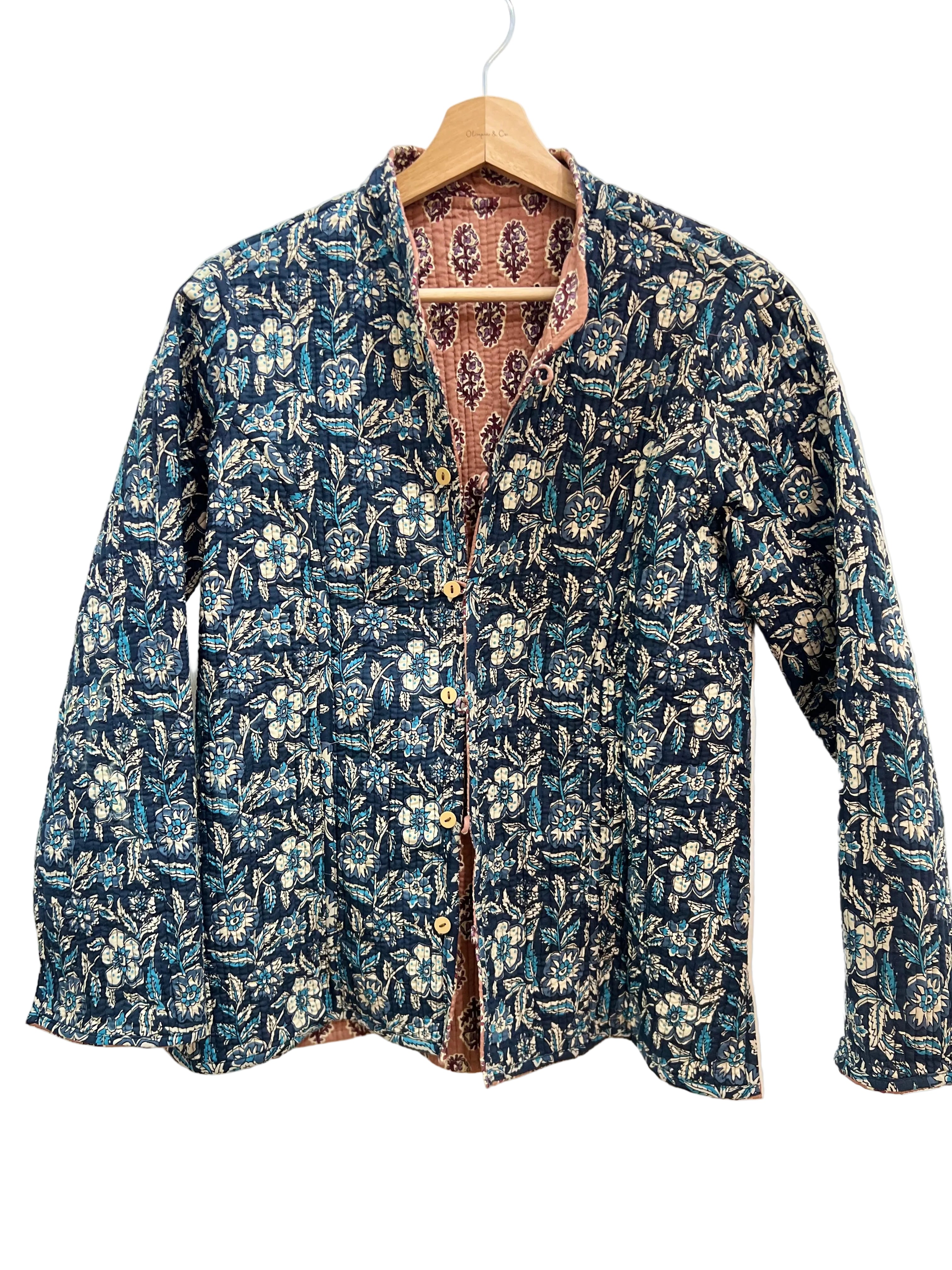 Chaqueta Reversible Marino & Nude Talla XL