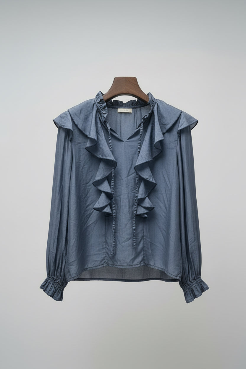 Blusa Volantes Tencel