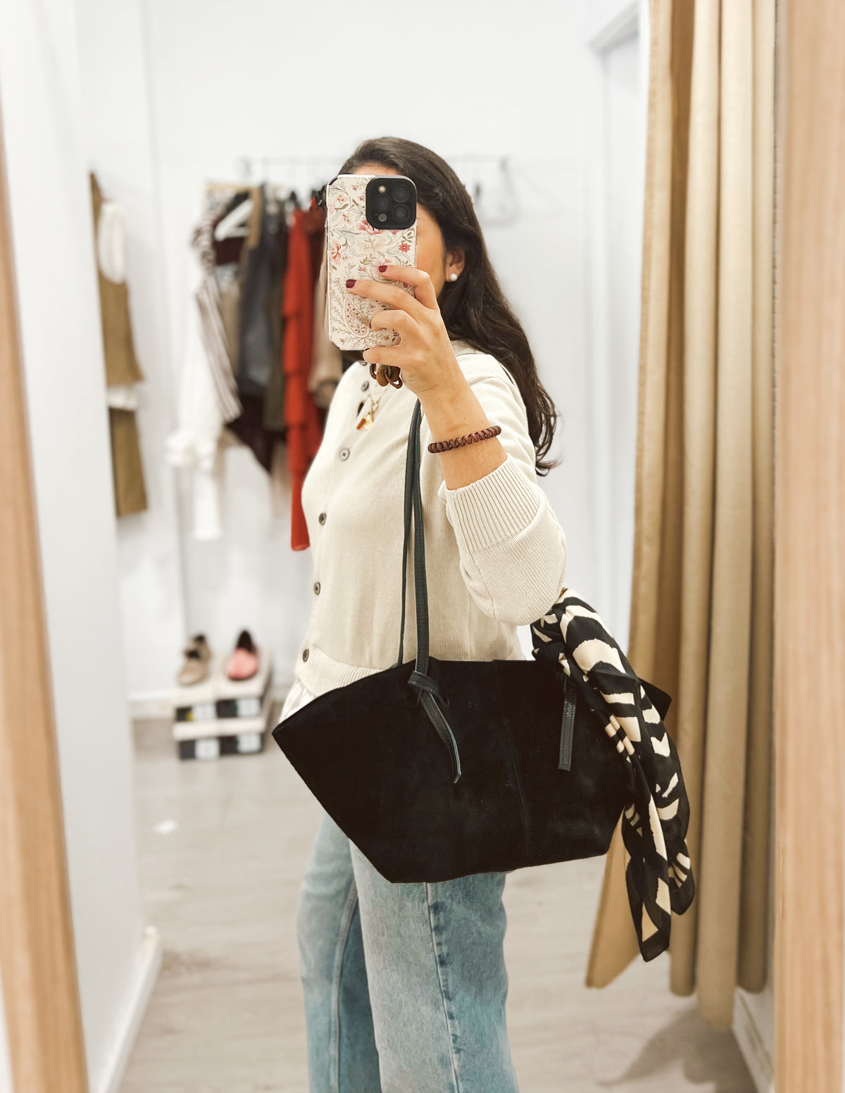 Bolso Cornualles Serraje Negro