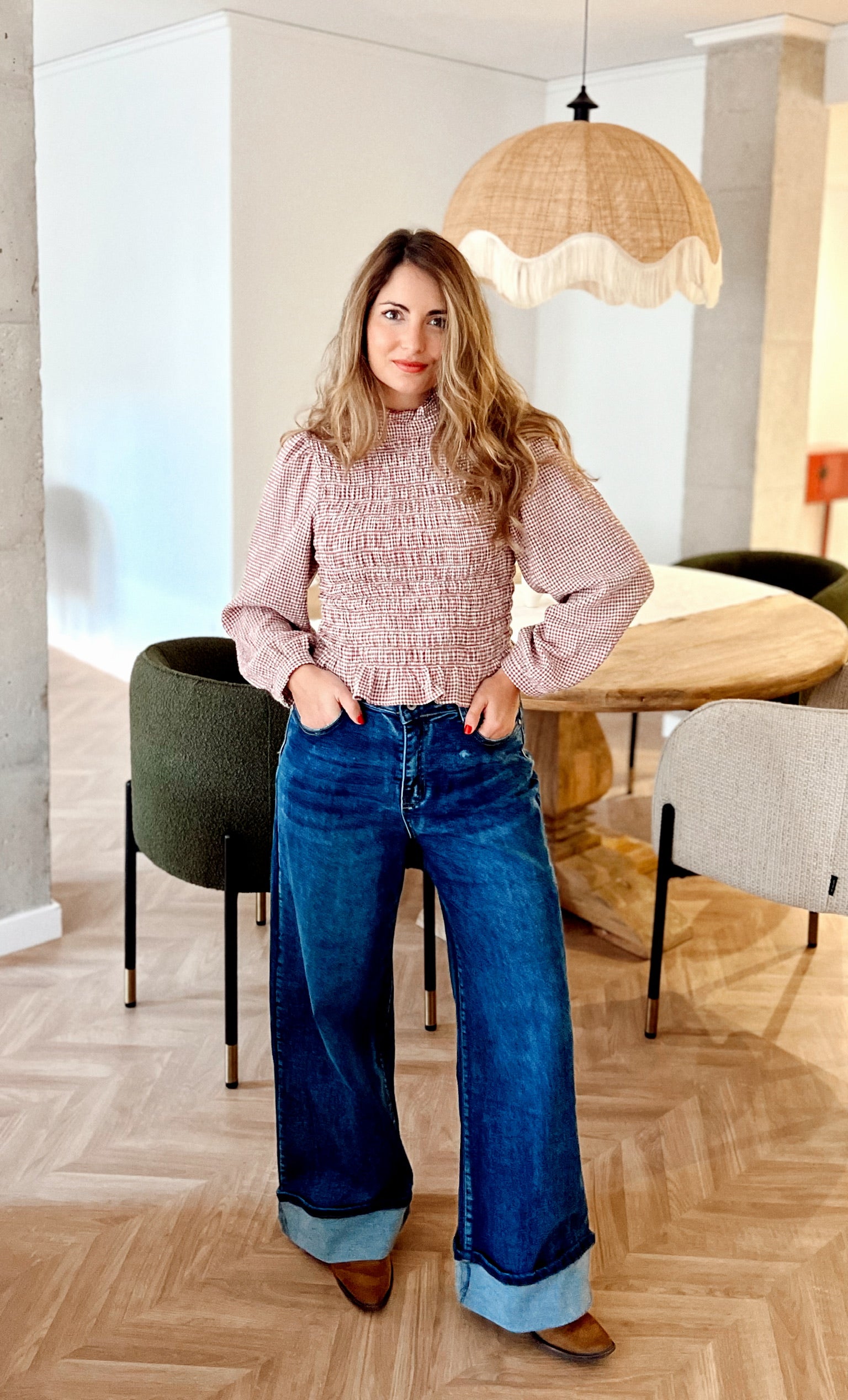 Blusa Fruncida Bambula vichy