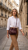 Bolso Piel Saco Burgundy
