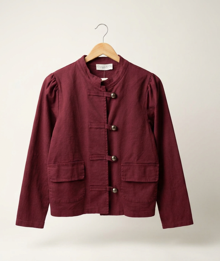Chaqueta Militar Burgundy