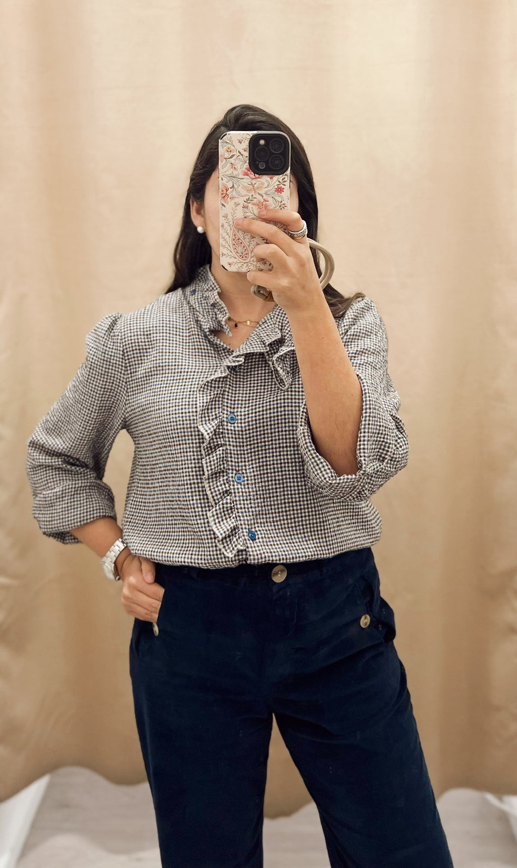 Blusa Martina Vichy Azul