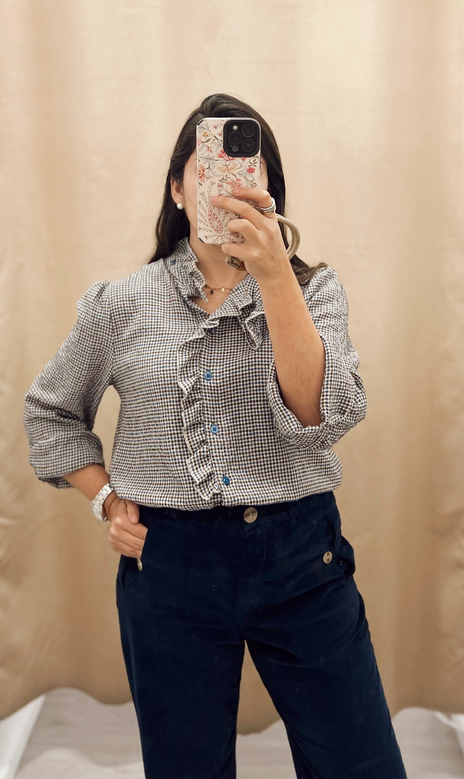 Blusa Martina Vichy Azul