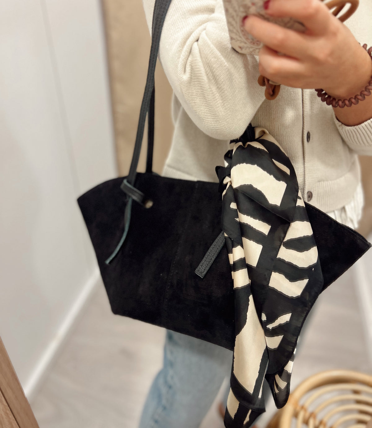 Bolso Cornualles Serraje Negro