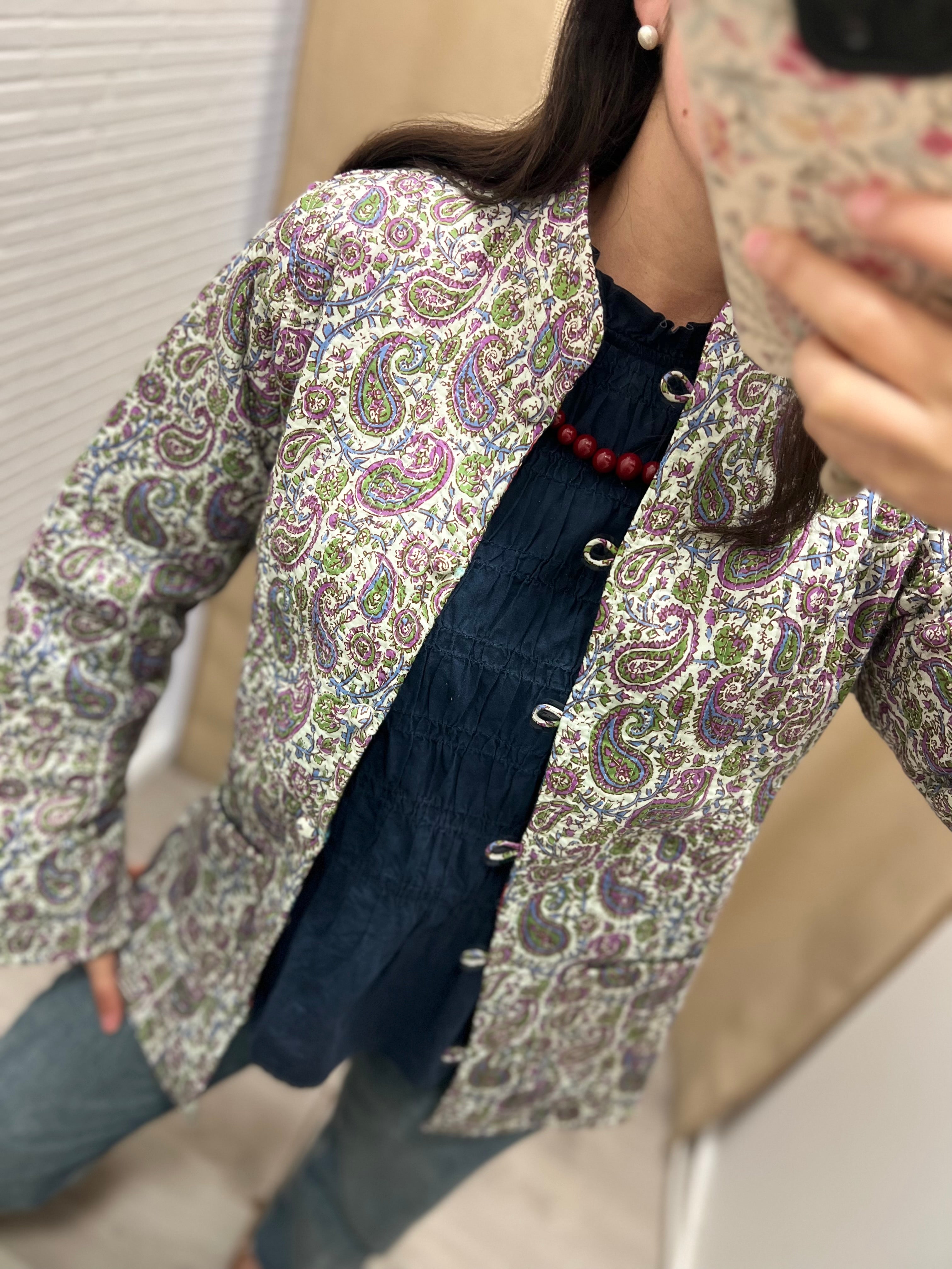Chaqueta Reversible Lila & Marino Talla M