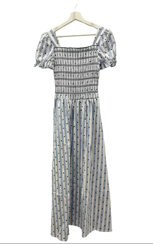 Vestido Topos Azul