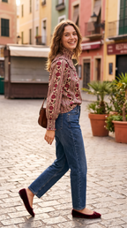 Blusa Cisne Flores