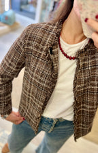 Chaqueta Tweed Marrón