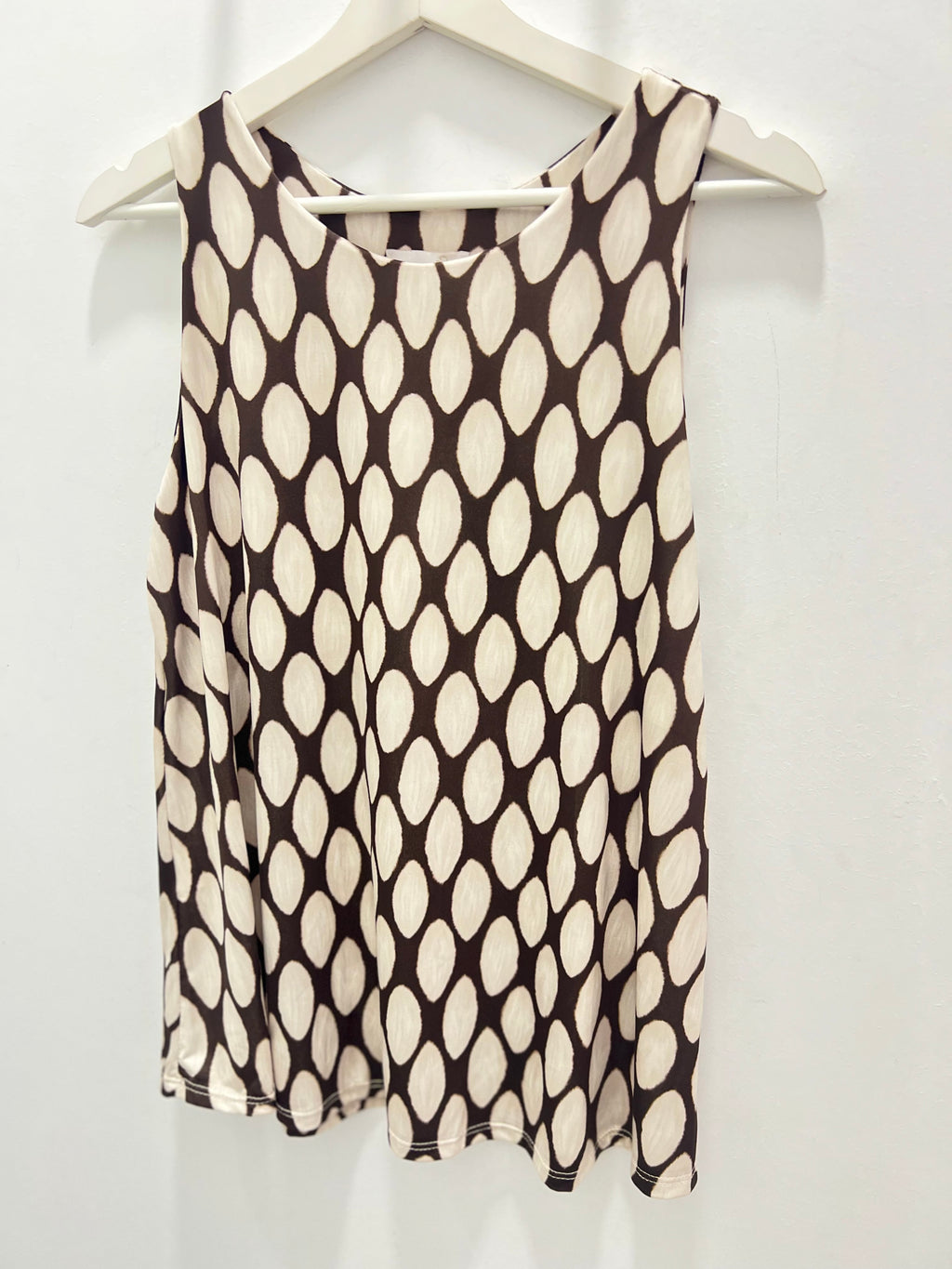 Top Punto Seda Marrón & Beige