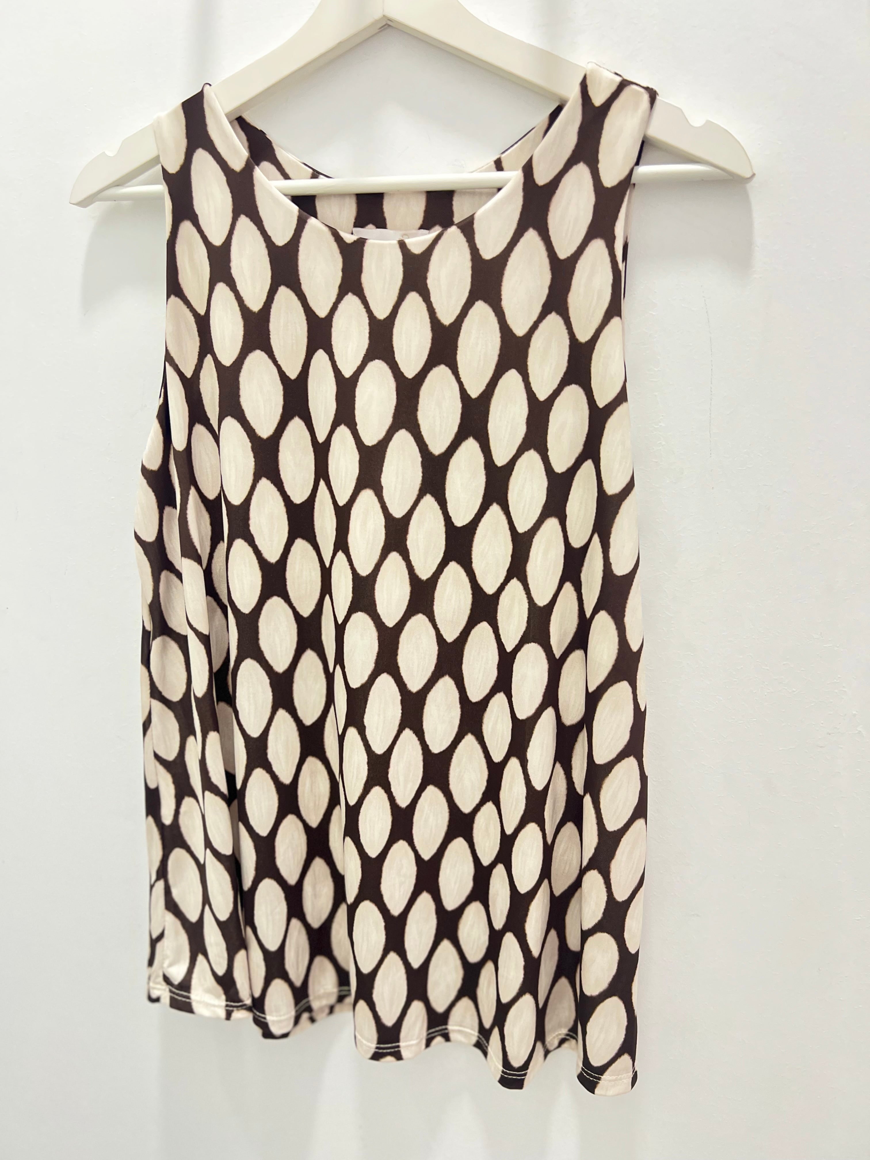 Top Punto Seda Marrón & Beige
