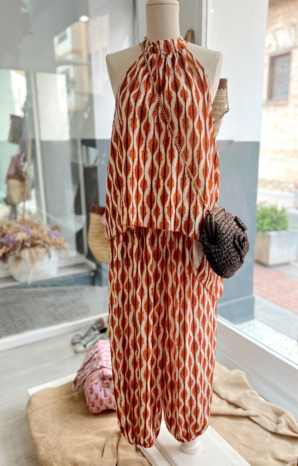 Set Bombacho Ikat Calabaza