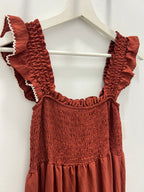 Vestido Frunce Puntilla Caldera