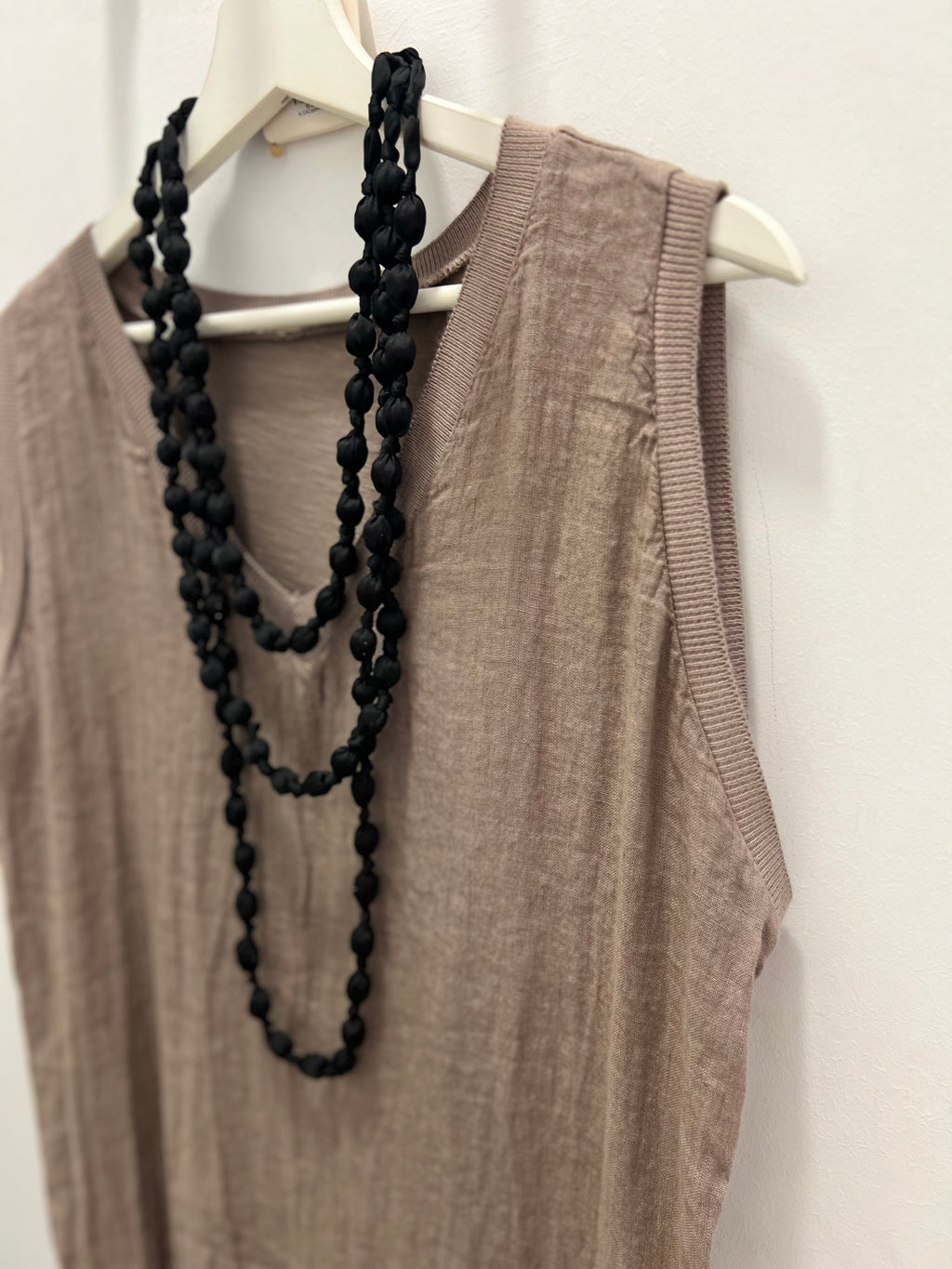 Vestido Lino Mahón Taupe