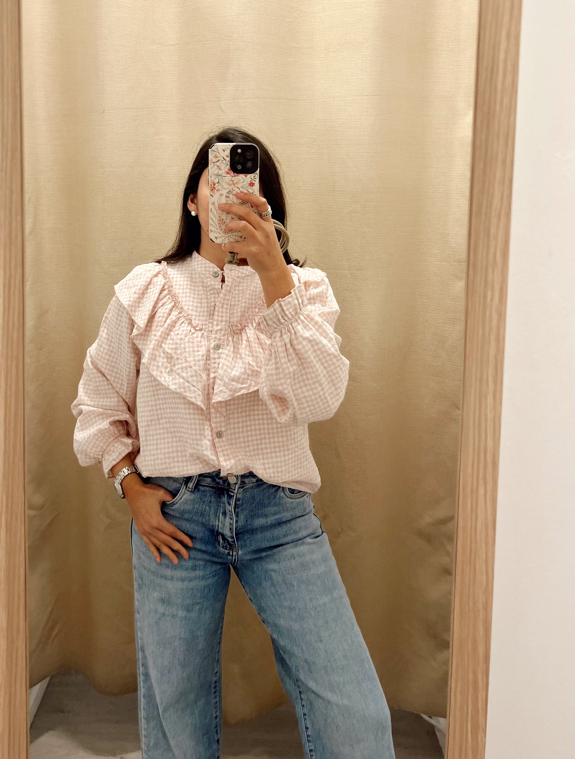 Camisa Vichy Rosa
