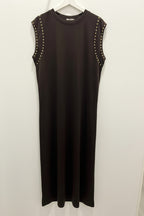 Vestido Tachas Brown