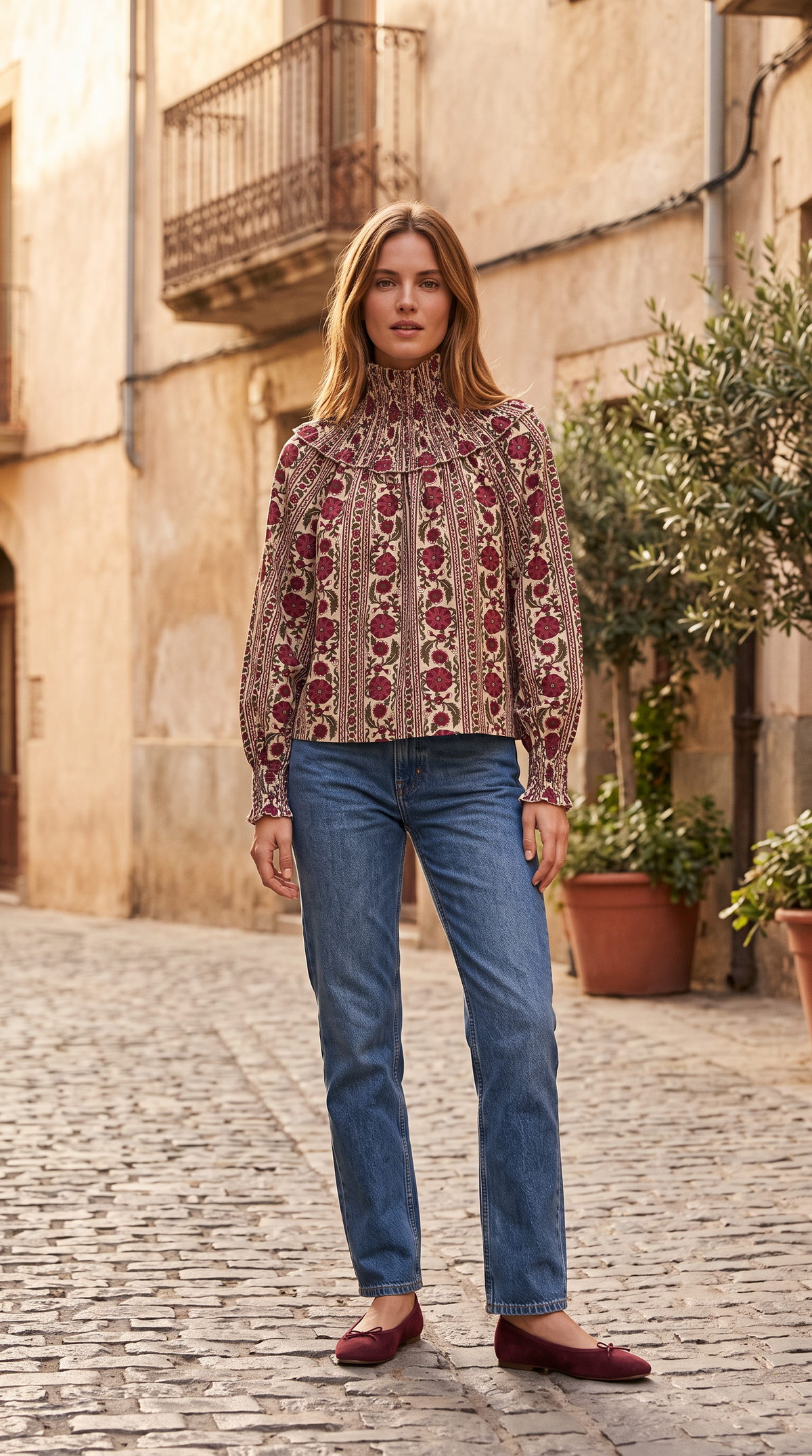 Blusa Cisne Flores
