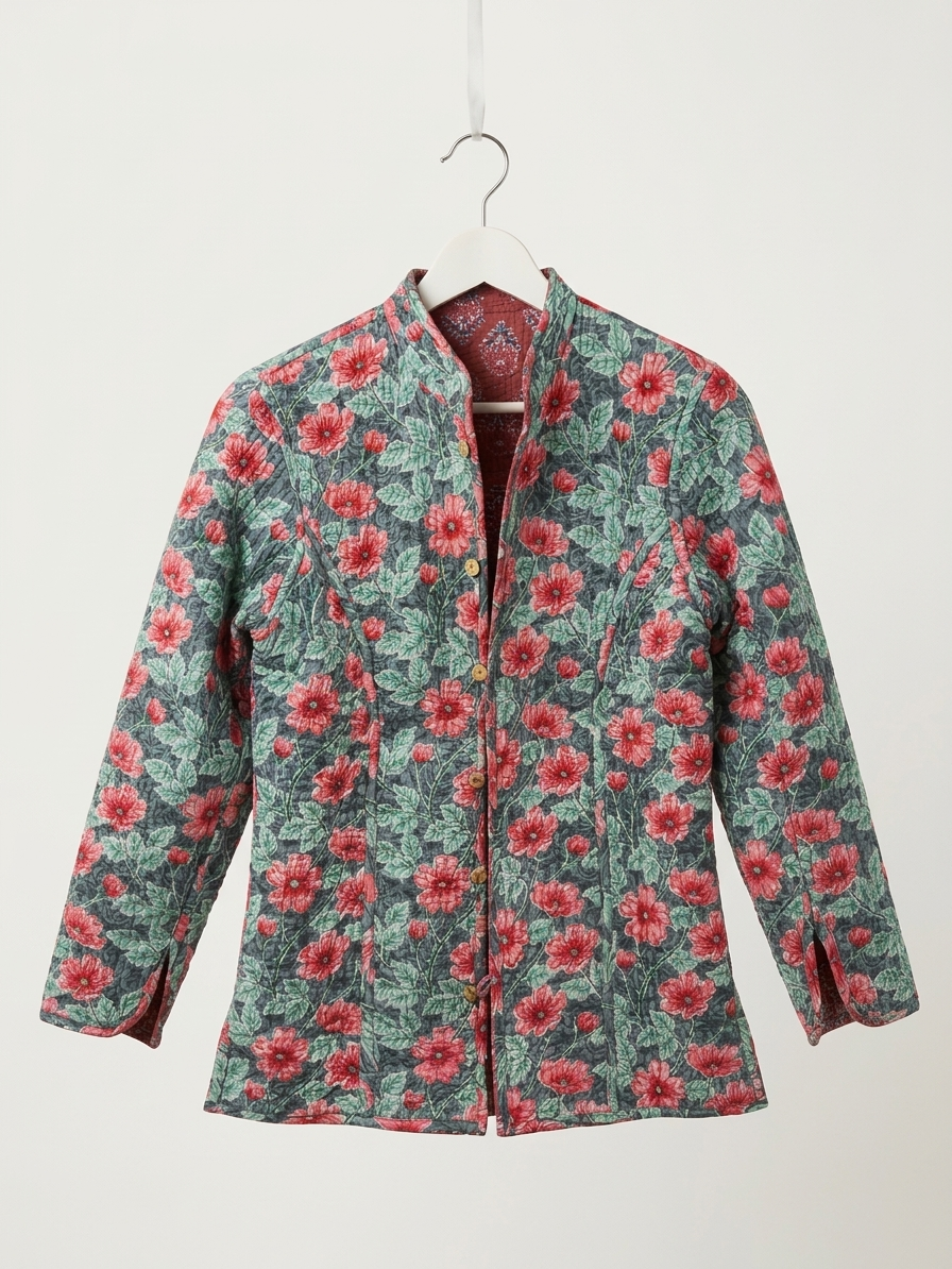 Chaqueta Reversible Mint & Nude Talla S