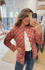 Chaqueta Reversible Mint & Nude Talla S