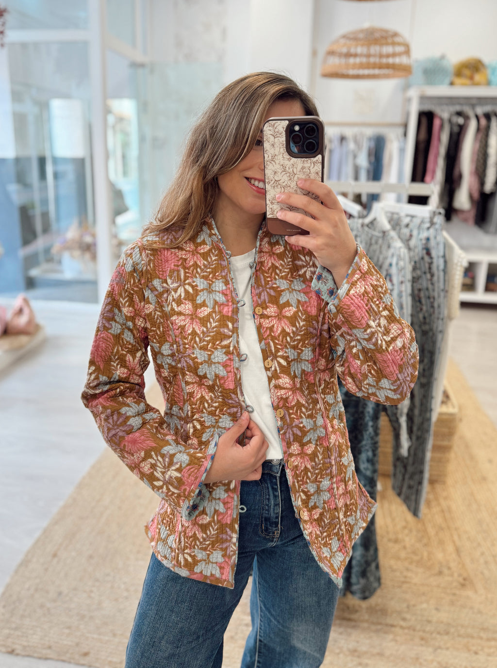 Chaqueta Reversible Mint & Camel Talla M