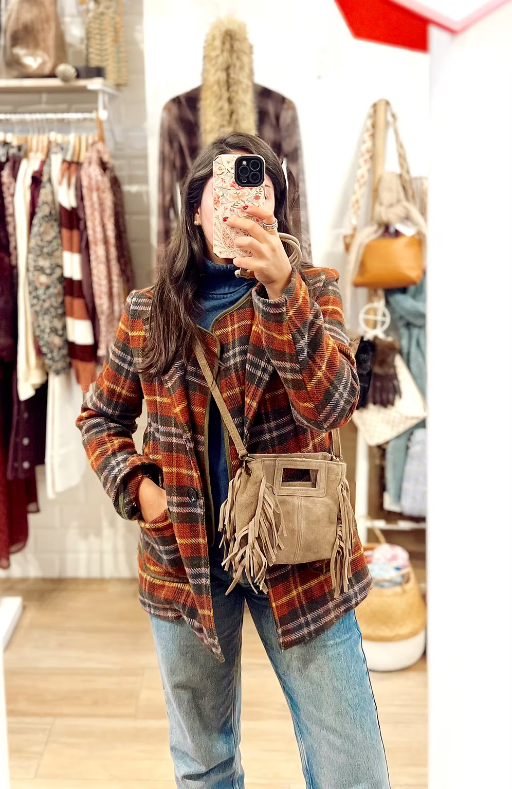 Bolso Flecos Mini Taupe