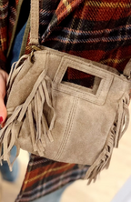 Bolso Flecos Mini Taupe