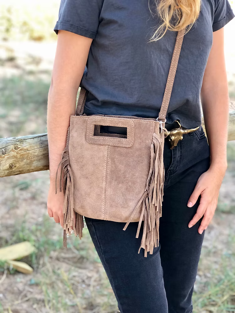 Bolso Flecos Taupe