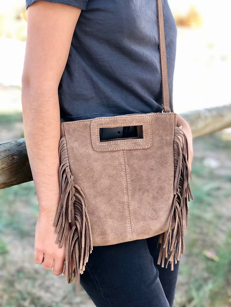 Bolso Flecos Taupe