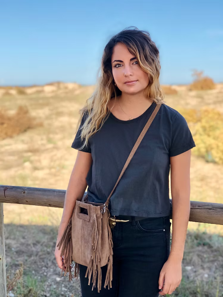 Bolso Flecos Taupe