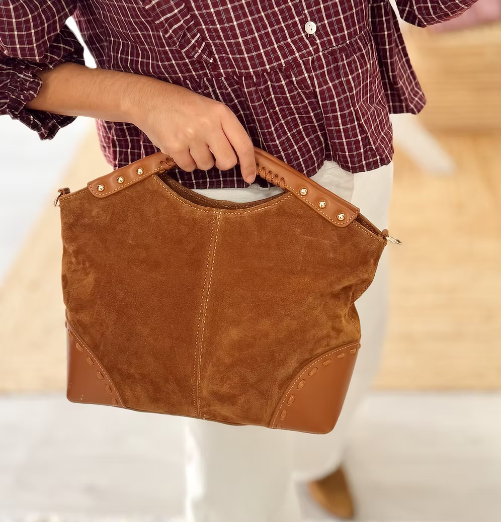 Bolso Piel Toscana Camel