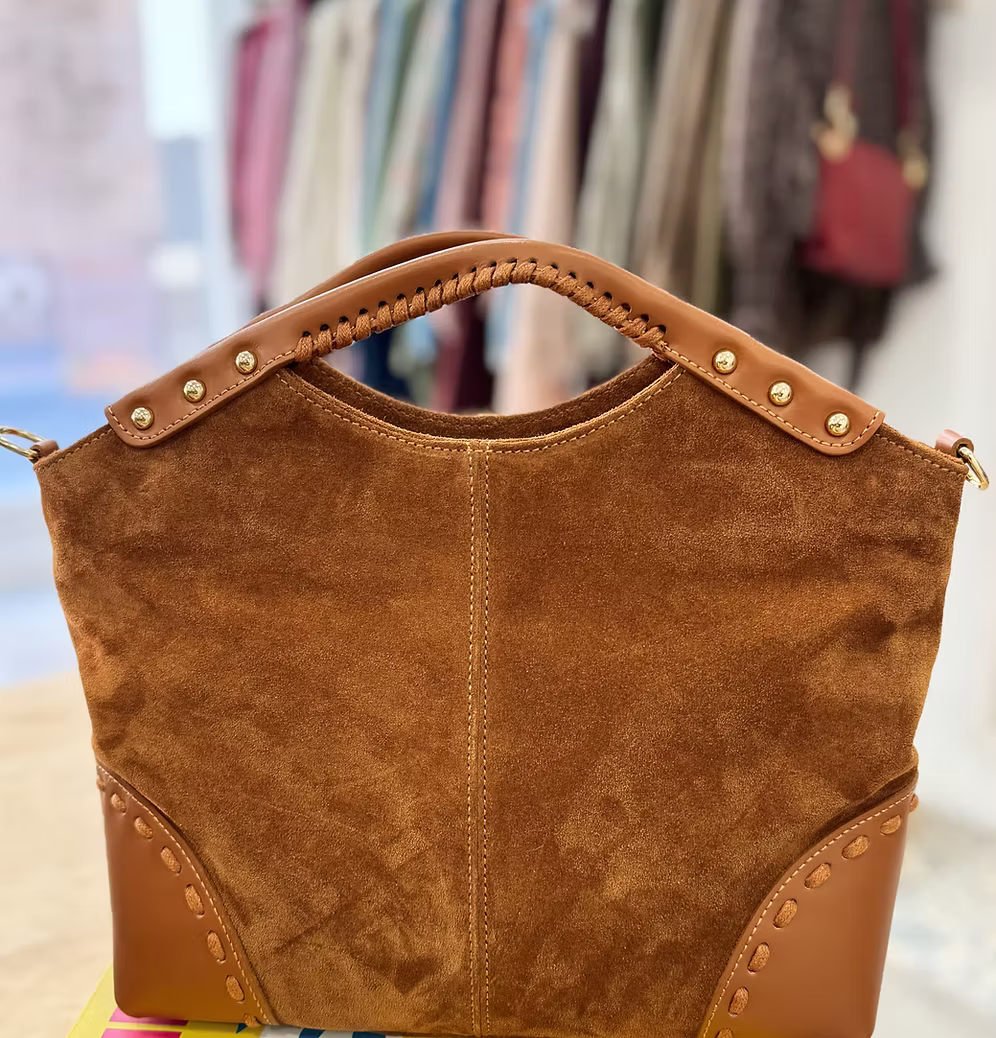 Bolso Piel Toscana Camel