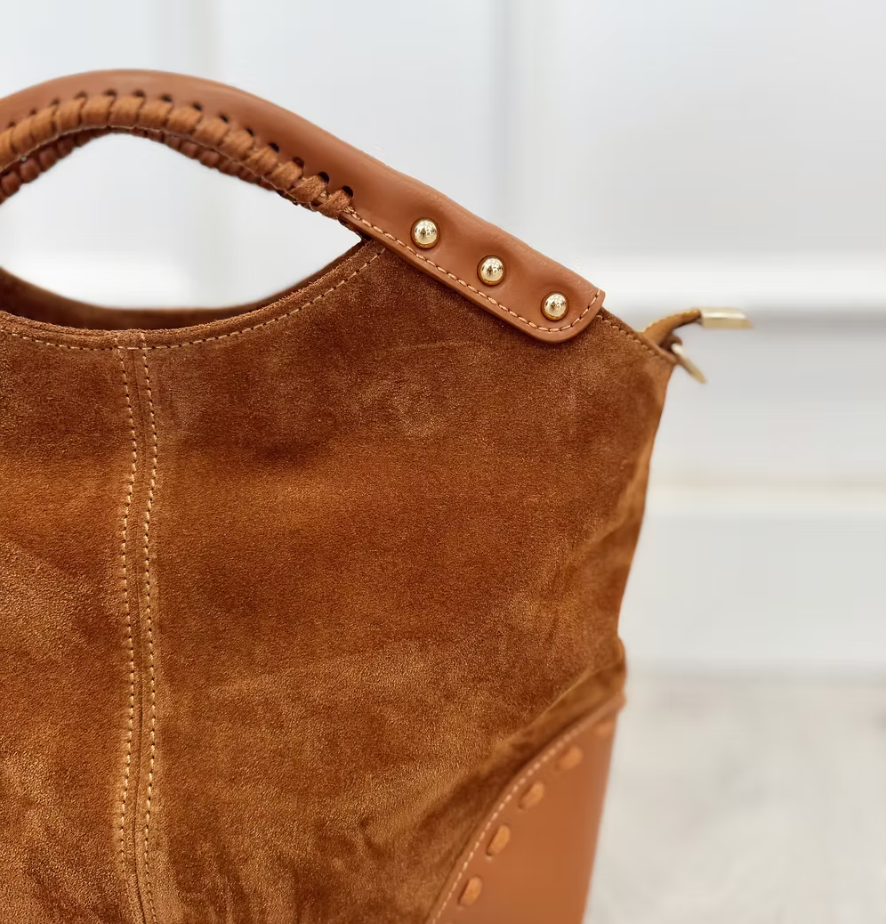 Bolso Piel Toscana Camel
