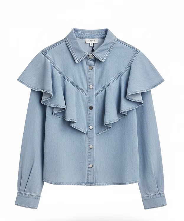 Camisa Vaquera Volantón