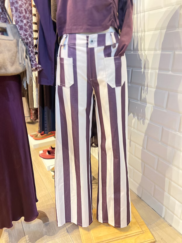 Pantalón Rayas Berenjena