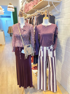 Pantalón Rayas Berenjena