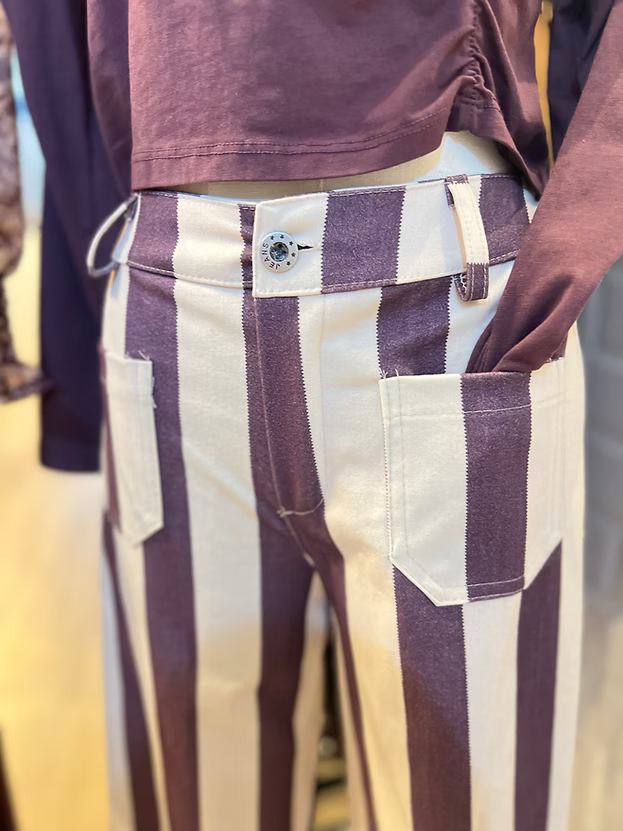 Pantalón Rayas Berenjena